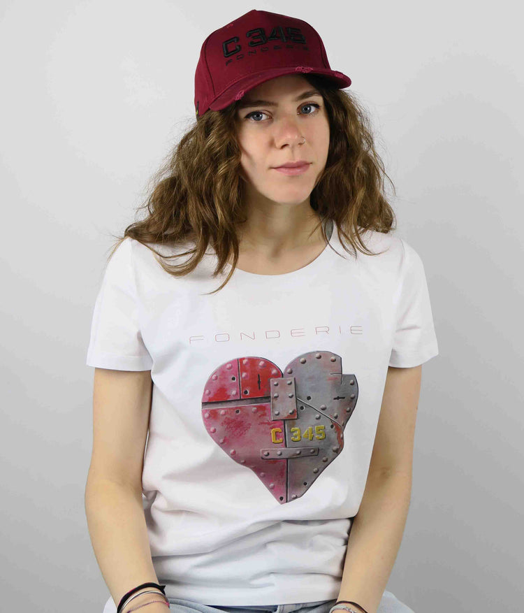 T-shirt woman "Mechanical Red/Pink Heart”
