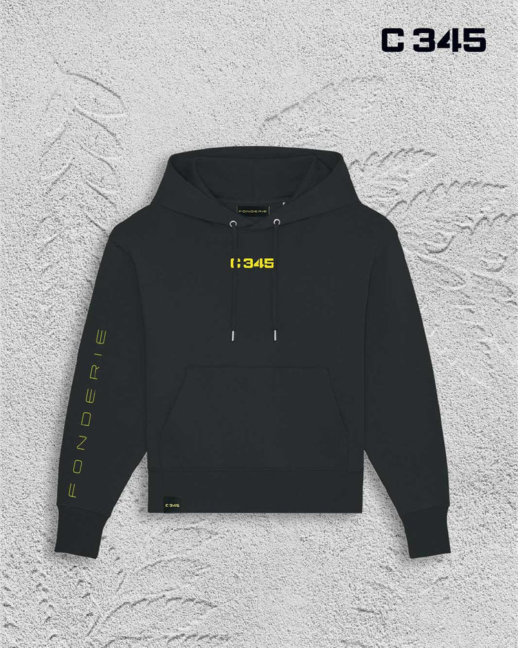 Hoodie Relaxed Fit Unisex “ Manhole and yellow paint"