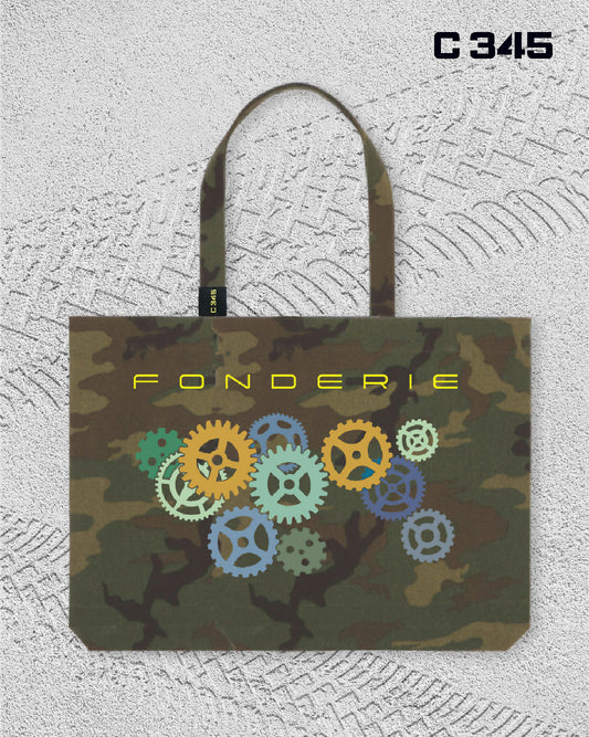 Shopping bag military "Colorful Gears"