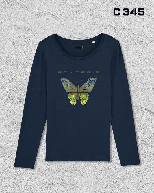 T-shirt maniche lunghe "Farfalla meccanica"